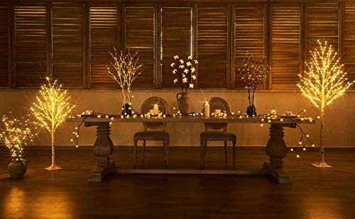 LITBLOOM Lighted Birch Twig Tree with Fairy Lights 4FT 200 LED Lights for Indoor Outdoor Home Christmas Holiday Decoration