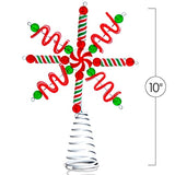 Ornativity Candy Snowflake Tree Topper - Peppermint Candy Cane Sour Belt Jelly Licorice Star Snowflakes Christmas Tree Top Decorations Xmas Holiday Toppers Decor 10"
