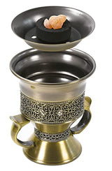 Frankincense Resin Incense Burner, Incense Censer, Bakhoor Burner, Charcoal Incense Burner, Incense Burner with Handle Tongs for Yoga, Spa Aromatherapy