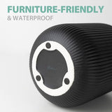 flature Ceramic Vase with Grooves - Waterproof Flower Vase in Matte Black for Fresh Flowers, Dried Flowers, Pampas Grass, Large 7.9" Tall Vase as a Gift, Decoration for Living Room, Bedroom, Office.