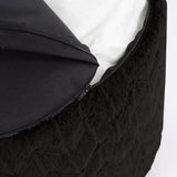 Howard Elliott Collection Tall Pouf Angora Ebony