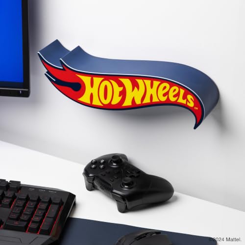 Paladone Hot Wheels Logo Light – Officially Licensed Racing Logo Icon Night Light, Racetrack Playroom Decor and Gift for Boys and Girls, Toy Car and Bedroom Accessory