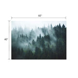 YISURE Misty Forest Tapestry, Foggy Tree Wall Hanging Small Tapestries Nature Pine Woodland Wall Art for Bedroom Living Room, 60‘’W x 40''L