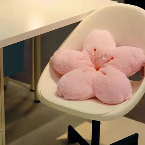 Cherry Blossom Plush Throw Pillow Living Room Sofa Pillow Flower Chair Cushion Throw Pillow (15.74 * 15.74, Pink)