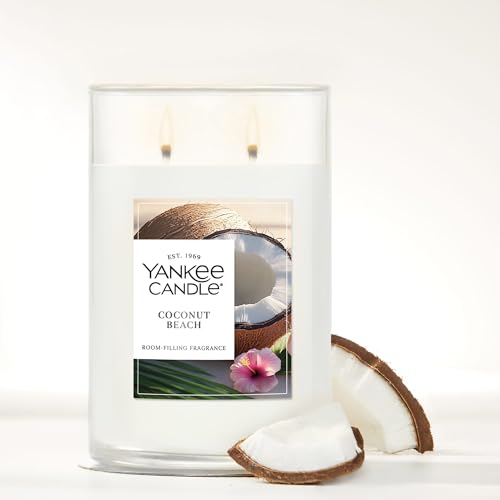 Yankee Candle Coconut Beach Scented Candle, 20oz Large Tumbler