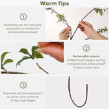 Avoeco Artificial Greenery Stems, 47”Tall Fake Plants Branches, Real Touch Faux Enkianthus Perulatus Twig Leaf for Home Garden Office Wedding Vase Filler Shop Decoration (3 Packs-Green)