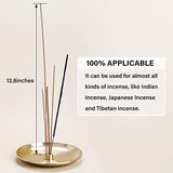 ZenBless 5 in 1 Incense Burner, Palo Santo Holder, Sage Holder, Incense Holder for Incense Sticks/Coil Incense/Incense Cones, 5.5 inches Brass Ash Catcher for Meditation Yoga Room