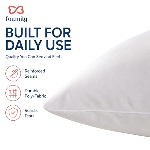 Foamily Couch Pillows Inserts 18x18 Premium Decorative Pillows for Couch, Bed & Living Room, Soft Fluffy Throw Pillow Inserts for Home Decor