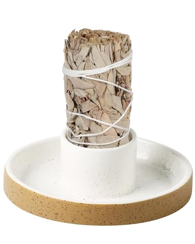 Sage Holder for Burning, White Sage Tray, Smudge Bowl, Sage Bundle Burner, Ceramic Sage Bowl, Smudging Burn Bowl for Sage, Ideal for Smudging Palo Santo Candles, Simple, Sturdy, Terracotta