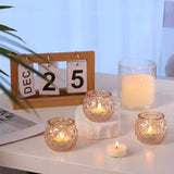 48 Pcs Gold Votive Candle Holders Round Glass Candle Holders Bulk