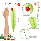 8 Pcs Christmas Tree Topper,17 Inch Christmas Tree Decorations,Red Green Christmas Tree Picks Ornaments for Tree Decorations