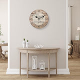 Westclox Wall Clock, 11-Inch Round Analog Clock with Inspirational Dial, Battery Powered, Quartz Movement, Farmhouse Rustic Decor for Living Room, Kitchen, Bedroom (Family is Everything, 11-Inch)