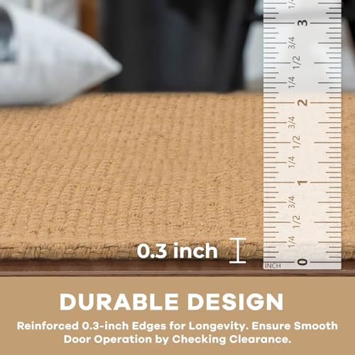 KOZYFLY Washable Area Rug, 2x3 Ft, Warm Tan