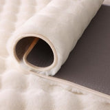Creamy White Rabbit Plush Rug 8'x10', Fluffy Faux Fur Shaggy Area Rug for Nursery, Kids Room Decor, Soft Fuzzy Carpet for Living Room, Bedroom, Teen Girls Room