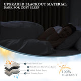 PONY DANCE Linen Blackout Curtains for Bedroom 84 Inches Long, Thermal Insulated Grommet 100% Black Out Window Drapes for Living Room, Sliding Door Curtains 2 Panels Set, 52" W x 84" L, Natural Linen