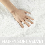 Hutha 4x6 Large Area Rugs for Living Room, Super Soft Fluffy Modern Bedroom Rug, Cream White Indoor Shag Fuzzy Carpets for Girls Kids Nursery Room Home Decor