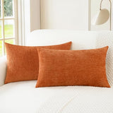 CaliTime Fall Decorative Throw Pillow Covers 26 X 16 Inches Burnt Orange