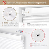 LazBlinds No Tools No Drill Cordless Cellular Shades, Blackout Light Blocking Honeycomb Shades for Home, Thermal Insulation Blinds for Windows, 22" W x 36" H, White