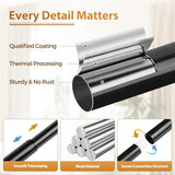 TONIAL Curtain Rod 32 to 58 Inch(2.6-4.8ft), Telescoping Splicing 3/4 Drapery Rods for Windows 20 to 53 Inch(1.7-4.4ft), Decorative Single Rod with Small Cap Finial, Black