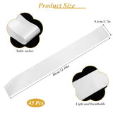 45 Pcs White Blank Satin Sashes Bulk, Plain Pageant Sashes for DIY Sublimation, Slogan Blessing Accessory Wedding Graduation Birthday Party Supplies, 31.5 x 3.7 Inch