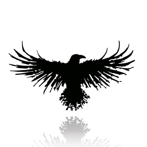 Yuzhuo Metal Viking Raven Wall Art Norse Mythology Crow Wall Decor with Gothic Metal Wall Sculpture Suitable for Living Room Bedroom Indoor Outdoor Garden Home