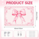 HunnmingRe 60" x 40" Pink Tapestry Coquette Pink Aesthetic Bedroom Hanging Wall Art Preppy Tapestry Decor Kit Cute Room Decoration for Women Girls Room Dorm Apartment(Bow)