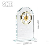 Anxingo 50th Wedding Anniversary Clock, Gold Crystal Quartz Clock for Parents, Elegant Golden Keepsake for Couples, 50 Years of Love Celebration Gift, 5.91x7.87 Inch (Battery Not Included)