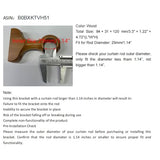 T Tulead Curtain Rod Bracket Wooden Rod Brackets Drapery Curtain Single Bracket Inner Dia: 29mm/1.14", Pack of 2 (Wood Color)