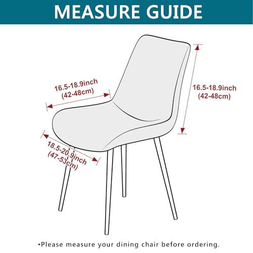 KRFOONN Jacquard Mid Century Modern Dining Chair Covers Set of 2 Stretch Armless Accent Side Chair Covers Soft Washable Dining Room Chair Slipcover for Kitchen Living Room Armless Side Chairs, Green