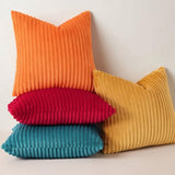 Simmore Fall Soft Mustard Yellow Flannel Throw Pillow Covers 22X22 Set of 2