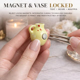 Hand-Blown Mini Vase Magnets for Fridge, Set of 10 Artisan Glass & Ceramic Bud Vases, Each One Unique, Tiny Garden Decor Gift for Mom, Teachers & Coworkers