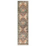 Yamaziot Washable Runner Rug, 2x8 Non-Slip Boho Vintage Hallway Rug Runner with Rubber Backing, Stain Resistant & Low Pile Faux Wool Distressed Carpet Runner for Bedroom, Kitchen, Laundry, Entrance