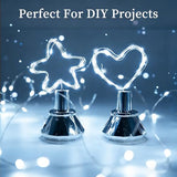 ANGMLN Solar Diamond Shaped Wine Bottle Cork Lights 10 Pack Solar String Fairy Lights Outdoor Waterproof for Wedding Holiday Garden Patio Pathway Bar Concert Indoor Outdoor Decorative (Cool White)