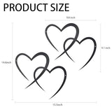 OYEFLY Infinity Heart Metal Wall Decor,Infinity Heart Wall Decor for Room Living,Wedding Decor (Black, style3 11.4 x 10.7in)