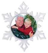 Snapins Make Your Own Acrylic Craft Photo Snowflake Ornaments - Pack of 12