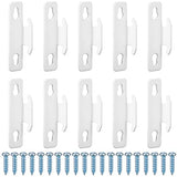 Sratte Curtain Rod Bracket Curtain Rod Single Hardware Brackets Spreader Wall Hooks with Screws Window Hardware Holders for Kitchen Accessories Supply(White,10 Pcs)