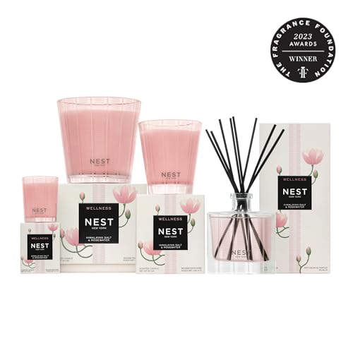 NEST New York Reed Diffuser Liquid Refill, Himalayan Salt & Rosewater - 5.9 fl oz - Fragrance for Up to 90 Days - Flame Free