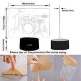 Visual 3D Night light Lamp Drum toys Desk Lamp Table decoration household accessories Kids gift boys festival for music lovers