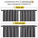 NICETOWN Blackout Window Curtains for Camper - (Grey Color) 42x40 Inch, 2 Panels Set, Thermal Insulated Room Darkening Blackout Drapes/Draperies with Rod Pocket & Back Tab for Loft