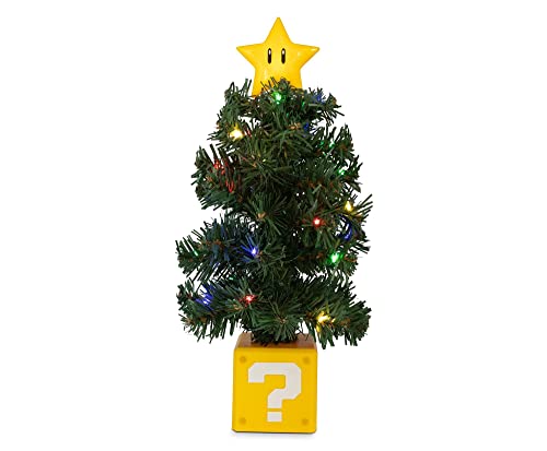 Nintendo Super Mario Bros. Super Star LED USB-Powered Light-Up Desktop Holiday Tree One Size