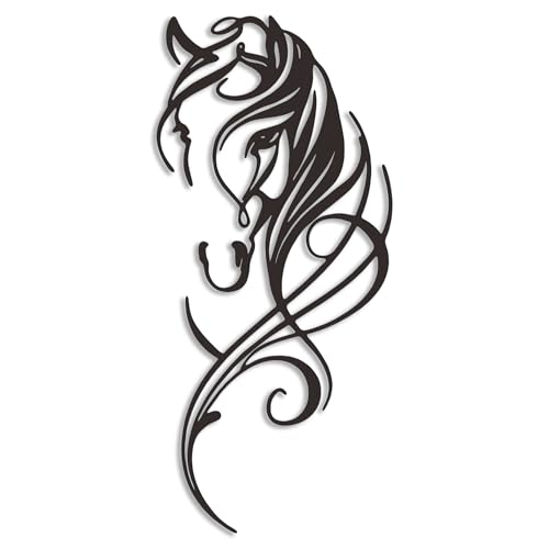 Aimery Metal Horse Wall Decor - Line Art Pictures for Home - Dynamic Sculptures for Bedroom, Bathroom, Living Room