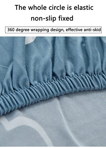 YOPOIY Printing Fitted Futon Cover Fitted Non-Slip Futon Slipcover Rich Textured Armless Sofa Cover with Elastic Bottom for Pets, Kids -15-155-190CM