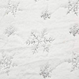 Christmas Sequin Tree Skirt 30in,White Soft Thick with Silver Snowflakes Decorations for 3FT 4FT 5FT Xmas Tree