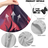 GLENLCWE Dragon Print Washable Gaming Chair Covers with Armrest Cover, 4pc/Set Office Chair Covers Slipcovers with Zipper, Red Stretchable Game Chairs Slipcovers