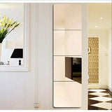 Full-Length Mirror DIY Stitching eless 4 Pieces Floor Mirror for Bathroom Bedroom Foyer AN1021 910