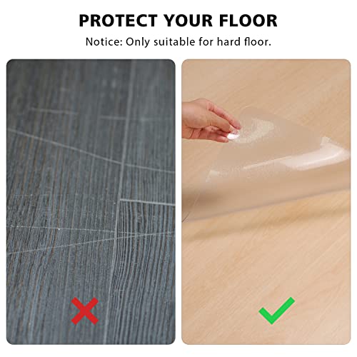 Clear Floor Mat for Home, 4'×6' Large Non-Slip Plastic Rug for Under Kitchen Table, Durable Waterproof Vinyl Area Mat for Spills, Dog Accident, Anti-Scratch Floor Protector for Living Room
