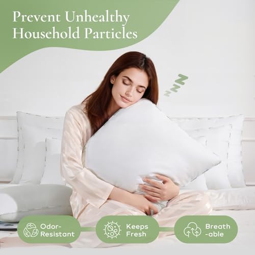 Throw Pillow Inserts (Pack of 2, 12 x 20 Inches, White) - Hypoallergenic 100% Virgin Fiber Lumbar Pillow Form Microfiber Throw Pillows for Bed and Couch Pillows | Indoor Decorative Pillow