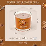 CHILLFLAME Cinnamon Candle, Scented Candles Gifts for Women, Candles Gift Set for Her, 3 Scented Fall Candles, Birthday Gifts for Women/Men (Orange, 7 oz)