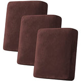 H.VERSAILTEX 3 Piece Sofa Cushion Covers Bundle Armless Futon Cover, Brown