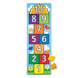Melissa & Doug Hop and Count Hopscotch Game Rug (3 pcs, 78.5 x 26.5 inches) Classic Hopscotch Rug for Kids